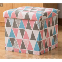Linen Fabric Footrest Coffee Table Toy Box Chest for Bedroom and Living Room